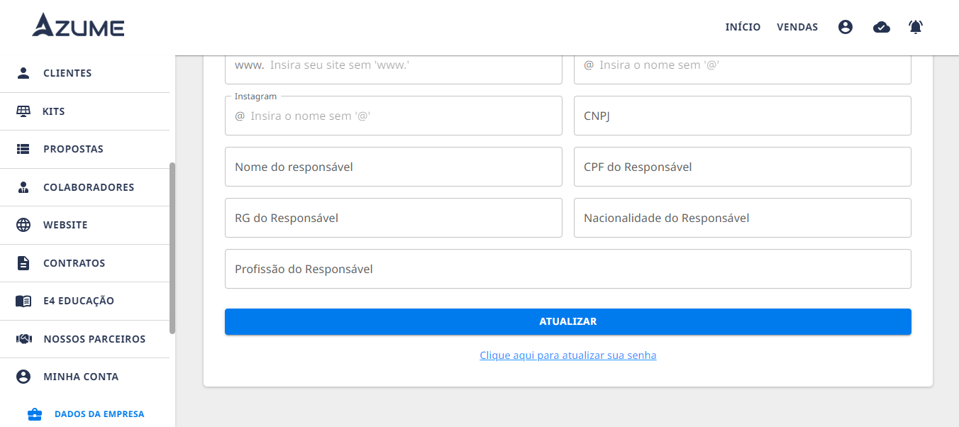 Como cadastrar sua empresa no AZUME - E4 Energias Renováveis e CRM ...